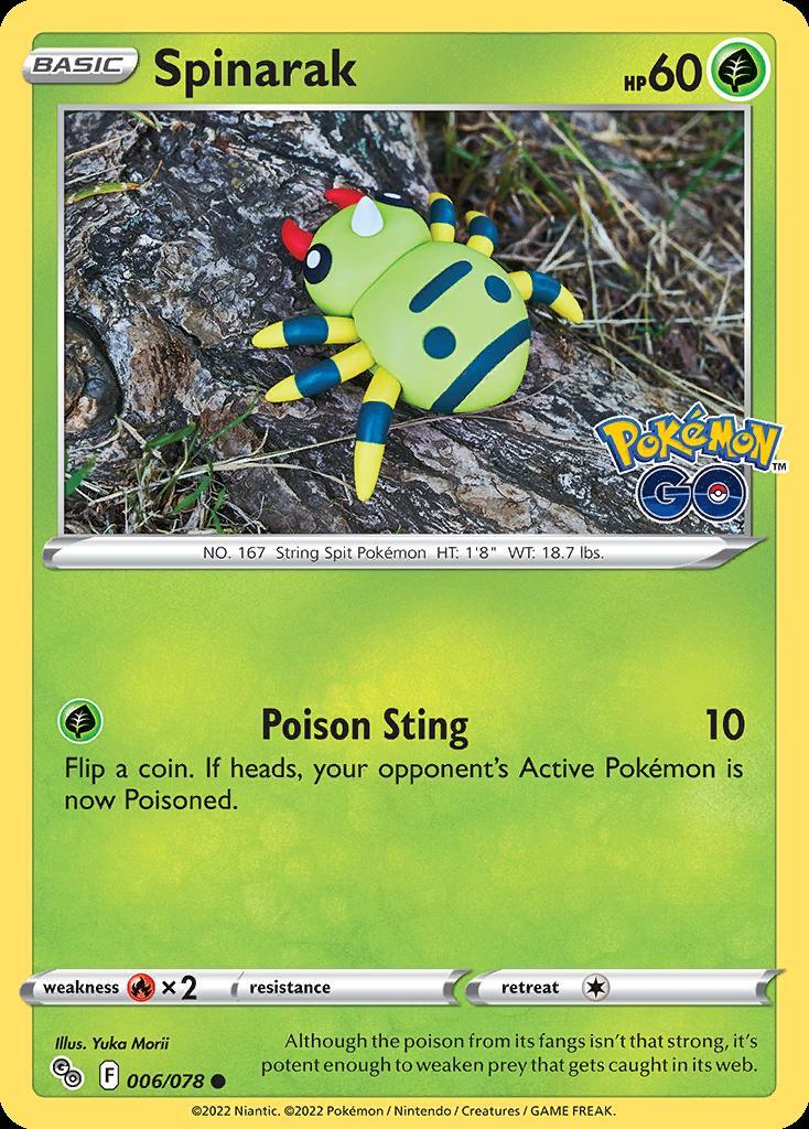 Pokemon Spinarak (6/88) Pok�mon GO NM