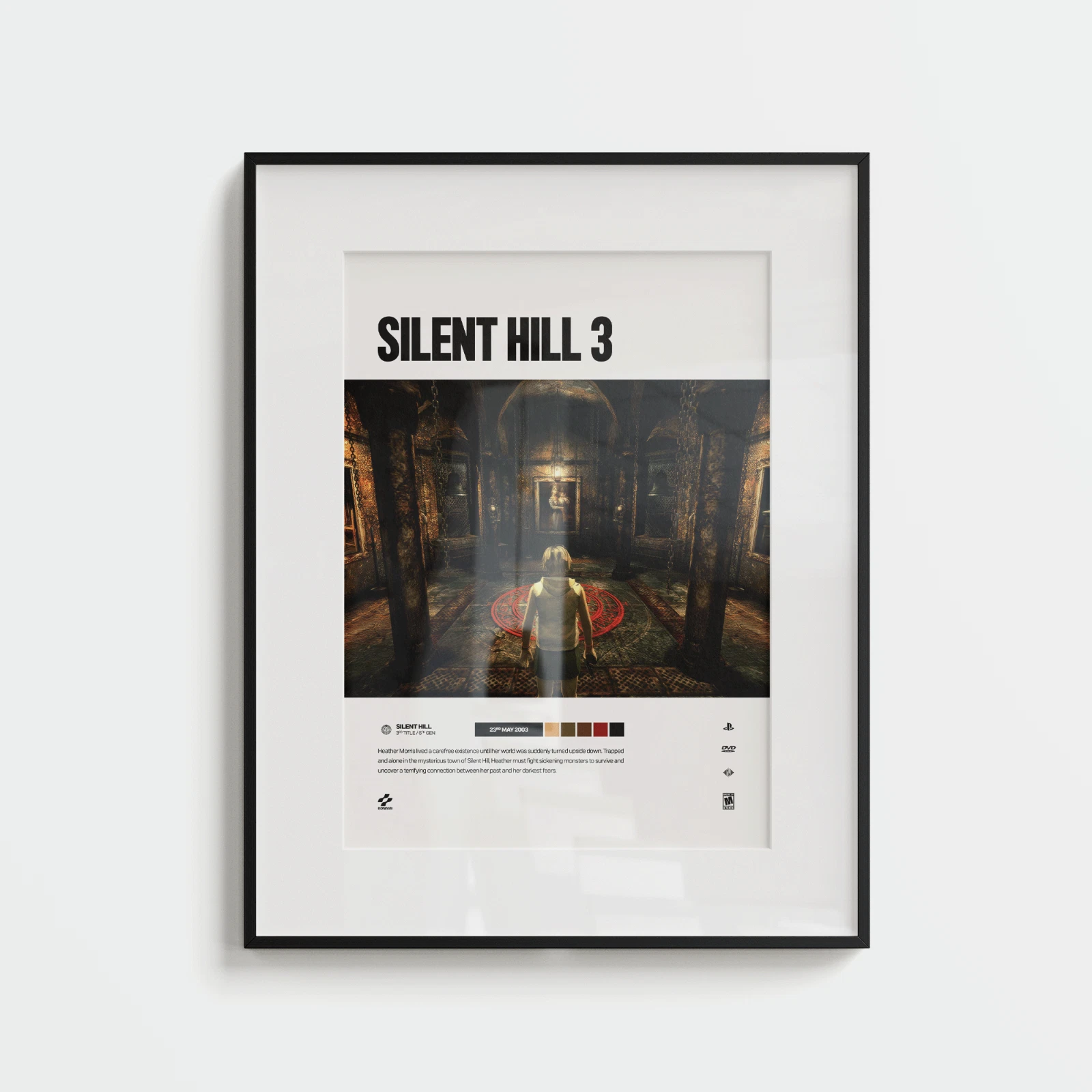 Silent Hill 3 (2003) Video Game Art Poster, Premium Matte Vertical Poster