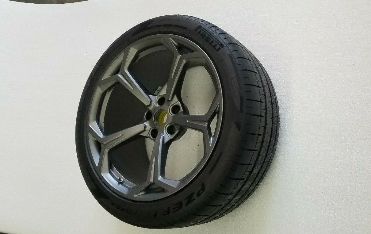 LAMBORGHINI URUS ALUMINUM NATH TITANIUM MATTE 22 REAR RIM WHEEL OEM 4ML601025L