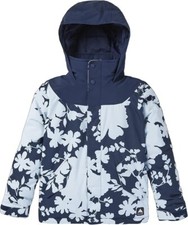 NEW Girls Burton Snow Ski Elodie Jacket Navy Blue Floral Size S SMALL SNOWBOARD