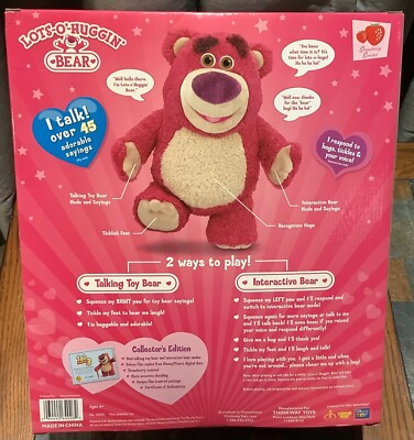 TOY STORY SIGNATURE COLLECTION LOTS-O'-HUGGIN' BEAR THINKWAY TOYS