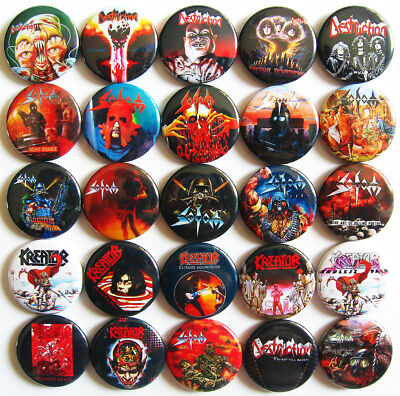 SODOM DESTRUCTION KREATOR Button Anstecker Pins ''Infernal Overkill Code Red