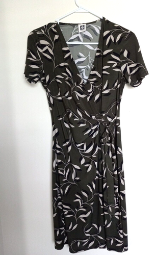 Anne Klein Wrap Dress 4 Olive Green Wrap Dress