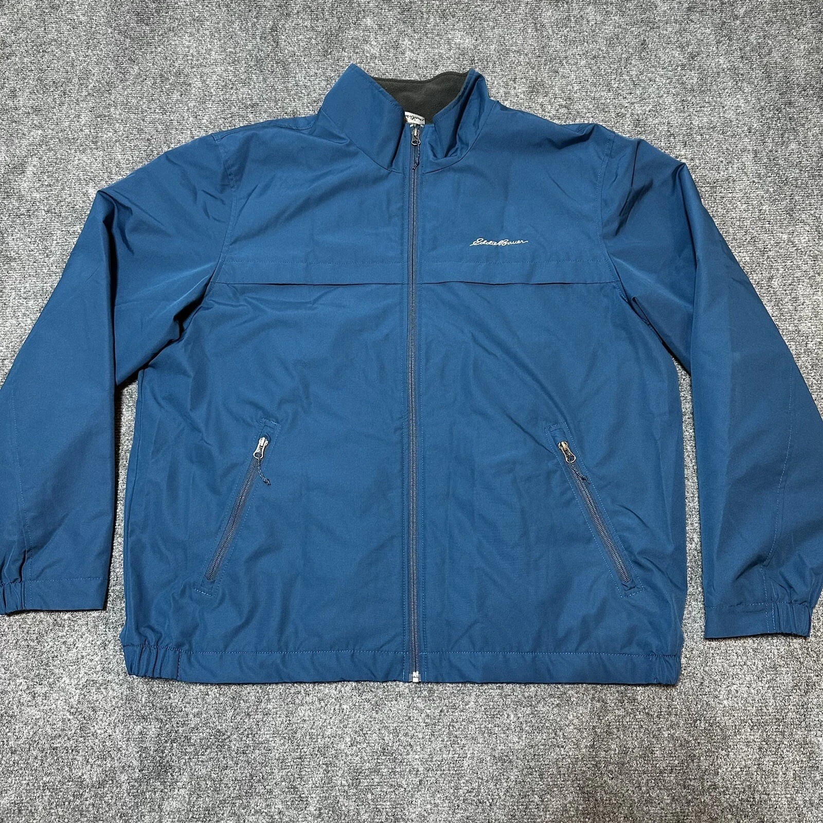 Eddie Bauer Jacket Mens Size Extra Large Blue Long Sleeve Full Zip Pockets