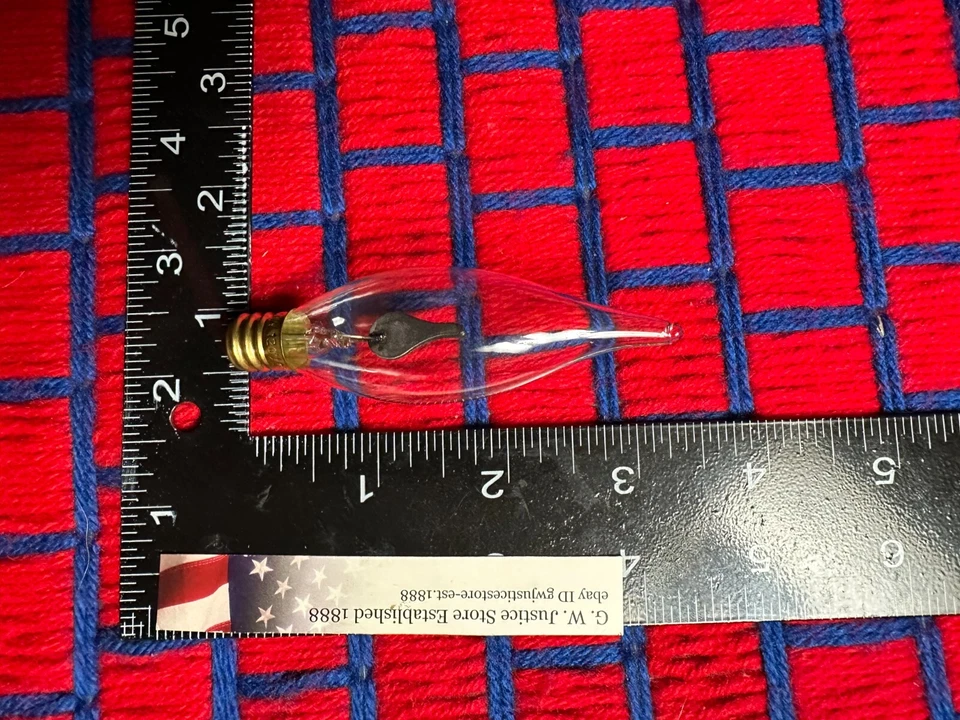 FLICKER FLAME LIGHT BULB 3 watt E12 candelabra base flickering candle neon 3w C7 - Image 2 of 4