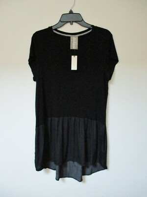 DOLAN Left Coast Collection Anthropologie Tunic Dress BLACK Med NWT $68 MSRP | eBay