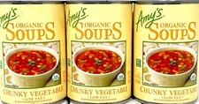Amy's Organic Low Fat Chunky Vegetable Soup 14.5 oz ( Pack of 3 )~Exp: 4/2026