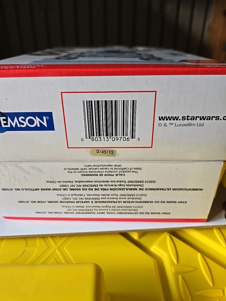 Disney's Star Wars R2-D2 Ultrasonic Cool Mist Personal Humidifier 5.5 New - Image 3 of 4