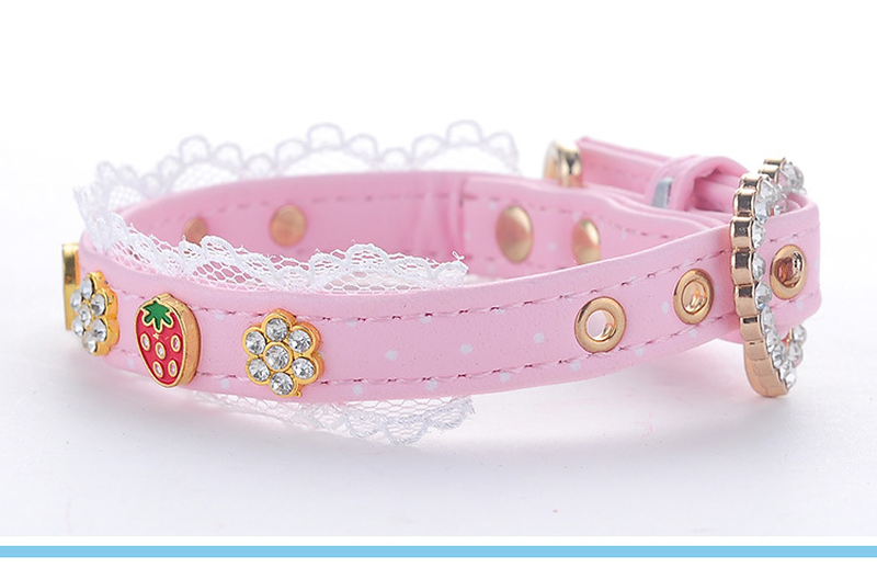 strawberry dog collar