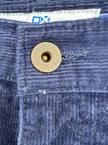 PETER MANNING New York Corduroy Pants Men's Size 34x28 Navy Blue Colored - Picture 3 of 14
