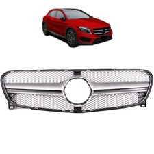 Sport Kühlergrill Schwarz Silber passt für Mercedes GLA X156 ab 13-16 nicht AMG