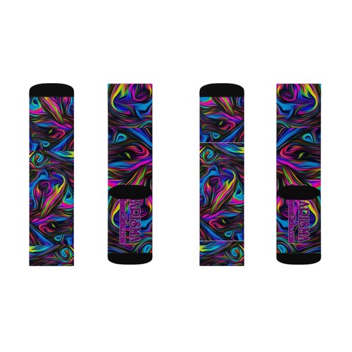 Charisma Girls Swirl Series Design Number 1 Sublimation Socks - Picture 7 of 13