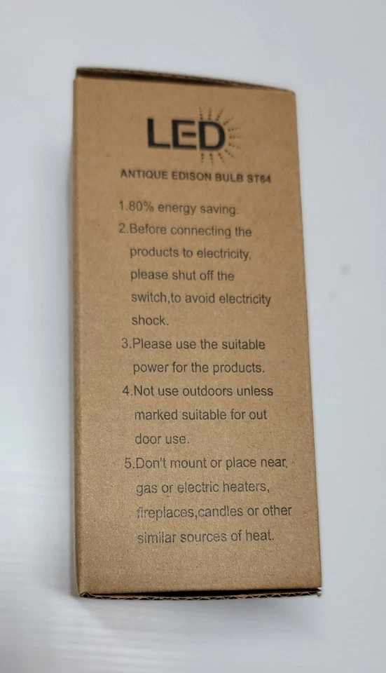 LED Filament Edison Light Bulbs Vintage Retro Dimmable Globe Lighting - Image 4 of 4