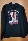 Just A Girl Who Loves Anime and Sketching Hoodie Black Size Large