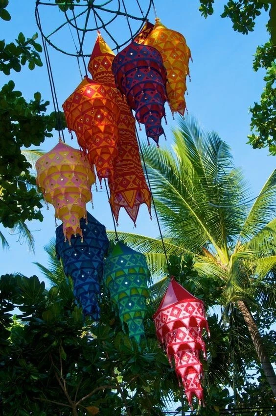 20 Pcs of Hanging Lamps Handmade Collapsible Lamps Lights Home Lantern Gifts - Image 2 of 4