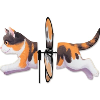 CALICO CAT Petite Garden Stake Wind Spinner by Premier Kites (New Design)