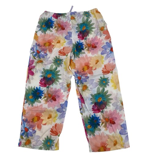 The Cats Pajamas Womens Small Colorful Pajama Set Floral Print Top And Crop Pant - Picture 5 of 15