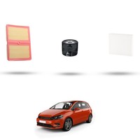 Hoffcar Wartungsset - 3 Filter Kompatibel Mit Vw Golf Sportsvan (AM1) 1.0 Tsi