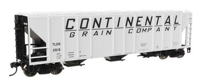 Walthers HO Scale ~ 50' 4427 Covered Hopper ~ Continental Grain Co TLDX #2619