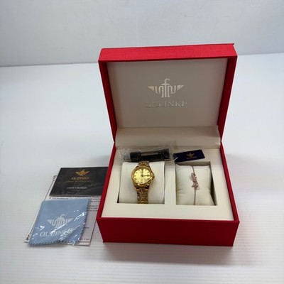 OUPINKE luxury watch for women w/ Bracelet, tungsten and steel watch w/box