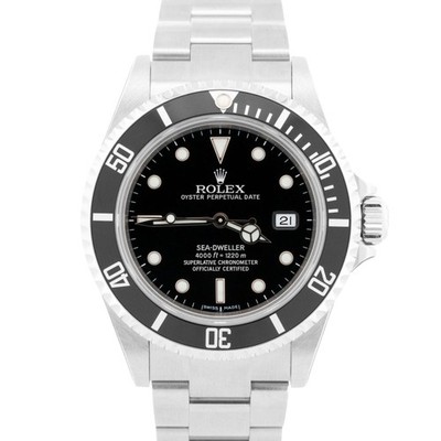 NEW STICKERED PAPERS Rolex Sea-Dweller 16600 40mm Black Steel NOS Date Watch BOX