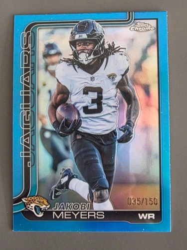 2025 Topps Chrome Jakobi  Meyers Blue Refractor /150 Jacksonville Jaguars