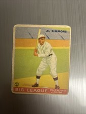 1933 Goudey Big League Chewing Gum Al Simmons #35 Poor