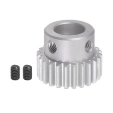 Step Spur Gear 12mm Inner Hole Pinion Gear 24T Mod 1 Aluminum Alloy Motor Gear