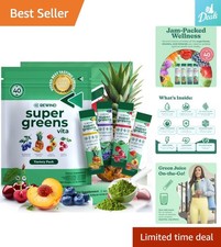 Best Tasting Super Greens Powder Variety Pack - 12 Single-Serve Sticks