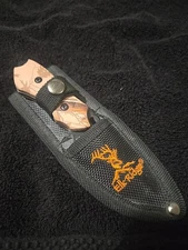6" ELK RIDGE CAMO FIXED BLADE FULL TANG HUNTING KNIFE WITH NYLON SHEATH 
