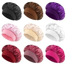Silk Bonnet Adjustable Bonne For Sleeping Hair Bonnet With Tie Band UK