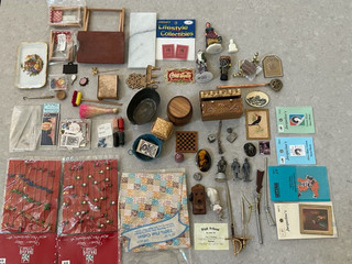 Lot Of Vintage Dollhouse Dolls Miniatures Furniture Accessories Smalls SOME NEW