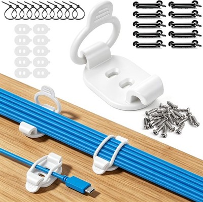 10 Pack Adjustable Cable Clips Self Adhesive Wire Organizer for Home Office