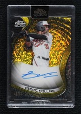 2022 Topps Chrome Black Gold Mini-Diamond Refractor /50 Cedric Mullins Auto 0rd2