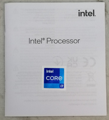 2022 Intel Core i7 12th Gen Case Badge