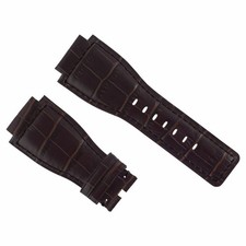 NEW 24MM LEATHER WATCH BAND STRAP FOR BELL  ROSS BR-01-BR-03 WATCH BROWN