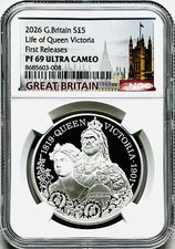 2026 S5PD GB 1OZ SILVER PROOF NGC PF69 UCAM LIFE OF QUEEN VICTORIA FR POP=8