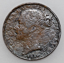 1850 VICTORIA YOUNG HEAD, BRITISH COPPER FARTHING, FINE