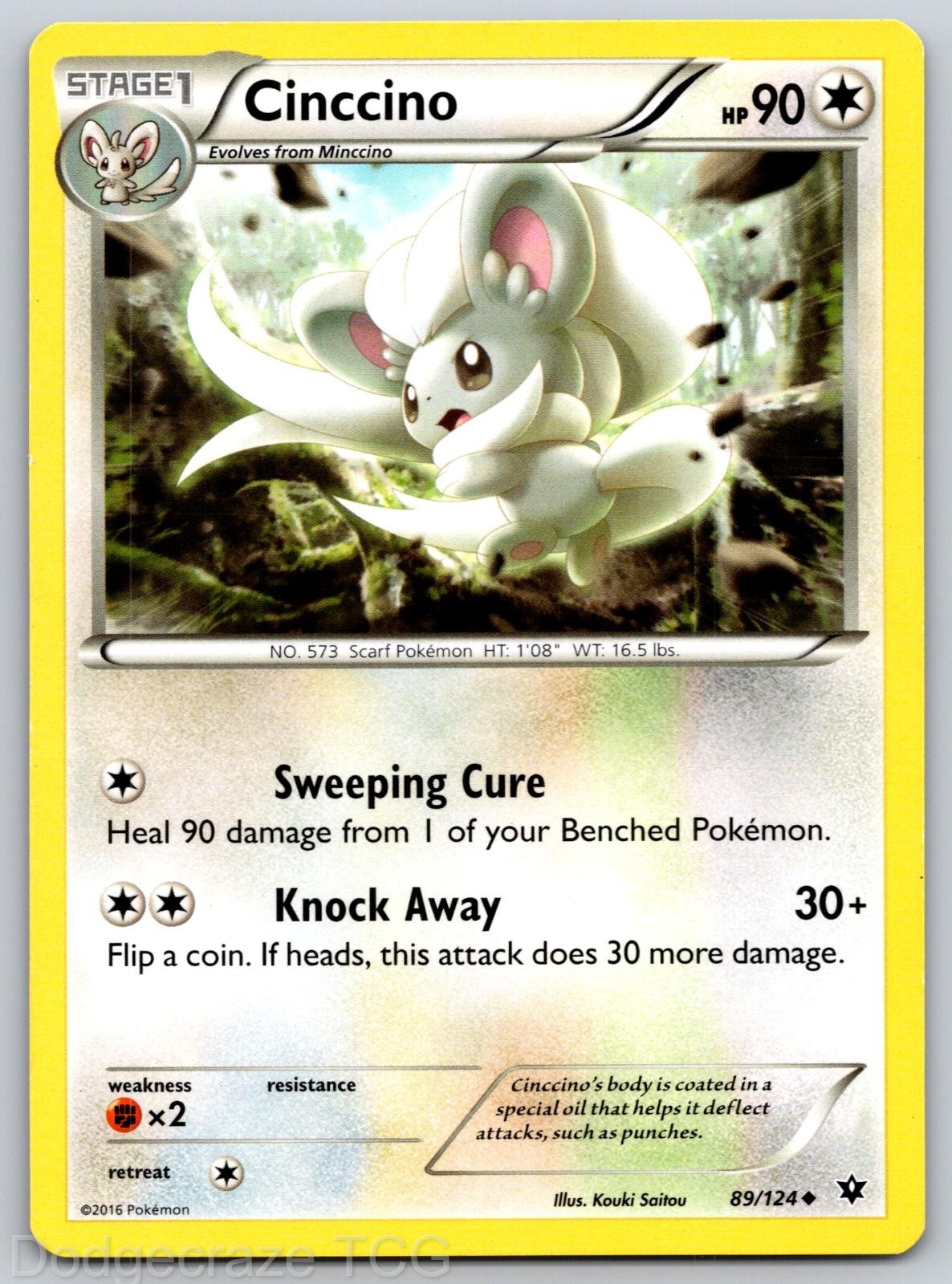 Cinccino 89/124 Uncommon Fates Collide Pokemon NM