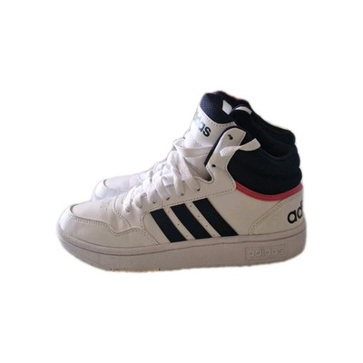 ADIDAS HOOPS MID BASKETBALL SNEAKER LEDER WEISS BLAU