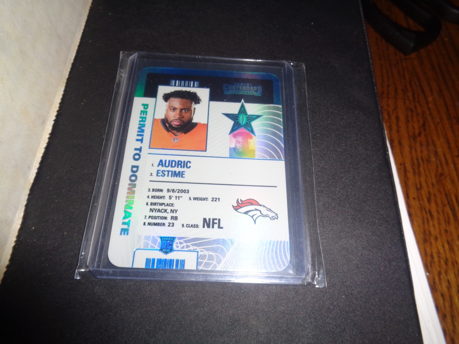 Audric Estime 2024 Panini Contenders "Permit To Dominate" Insert SSP! SAINTS!