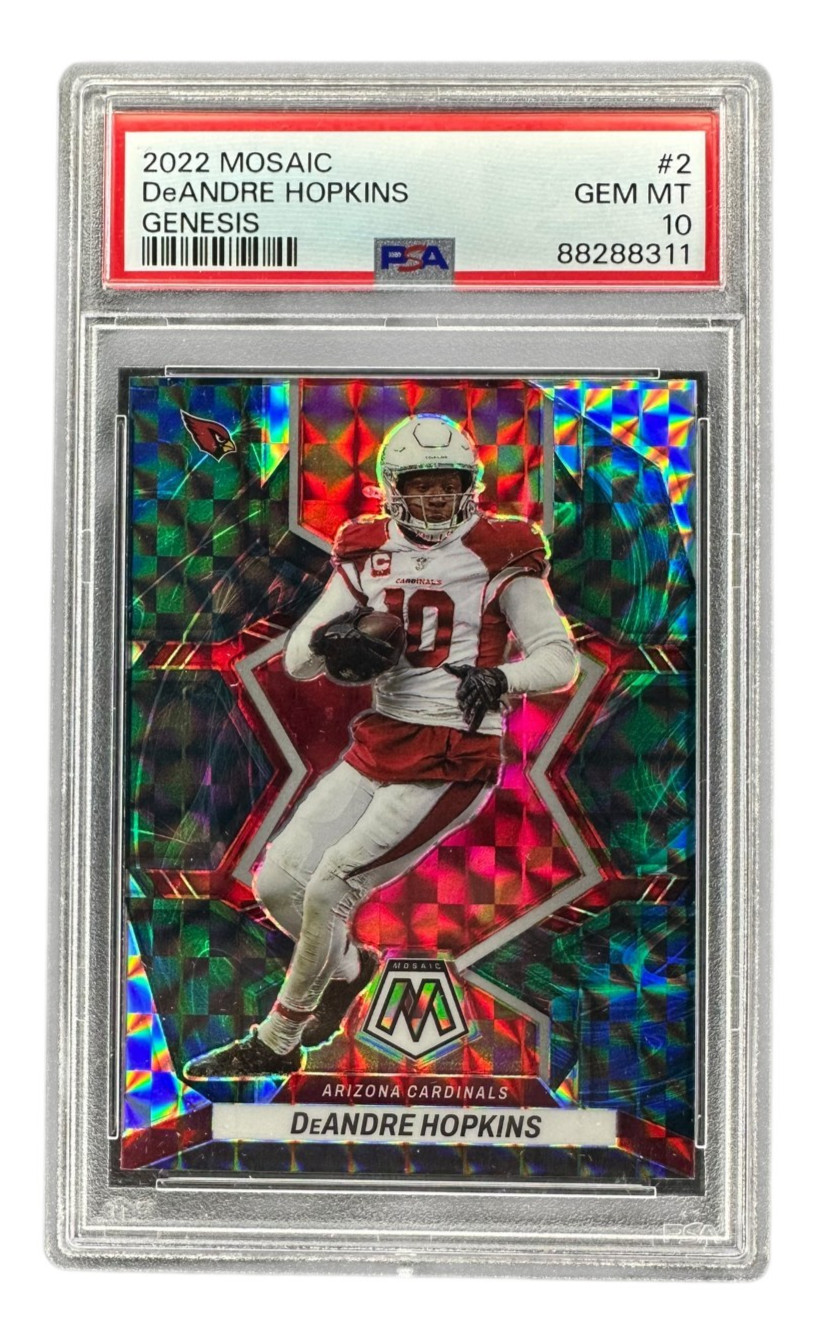 2022 Mosaic #2 DeAndre Hopkins Genesis Prizm PSA 10 GEM MT Chiefs SSP Case Hit