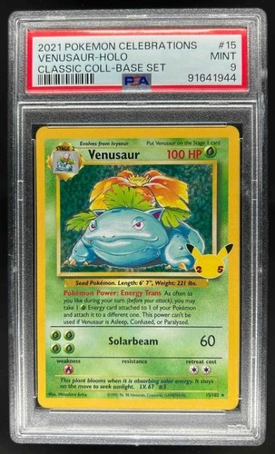 2021 Pokemon SWSH Celebrations Venusaur Classic Collection Holo #15/102 PSA 9