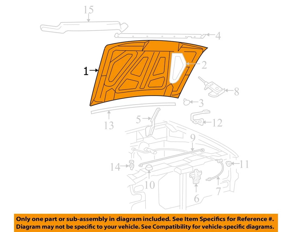 (LOCAL PICKUP ONLY) Hood Steel Fits 04-11 RANGER 4474470 Foto 2 de 3