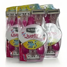 schick quattro for women rasberry rain skintimate 9 disposable razors
