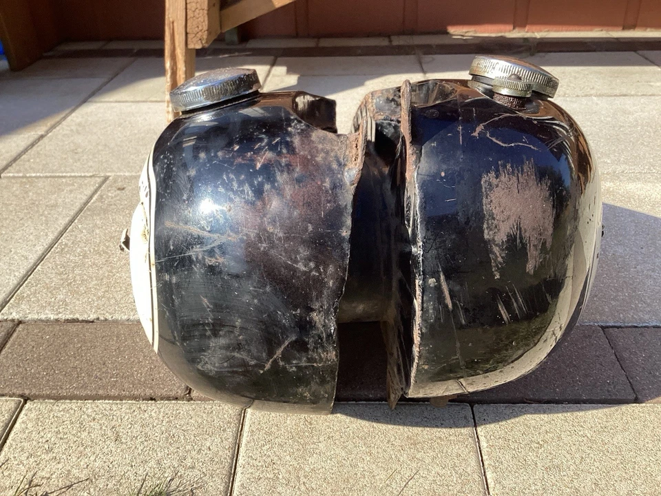 Harley WL WLA 45 1957, 1958 Knucklehead Flathead Servicar G *2891 tanques de gasolina Foto 3 de 4