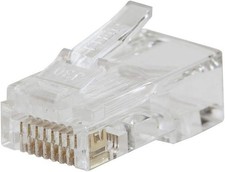 Klein Tools VDV826-763 Pass-Thru RJ45 CAT6 Data Plug: Gold Plated 200-Pack