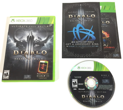 Diablo III 3 Reaper of Souls - Ultimate Evil Edition - Xbox 360 - Game Complete