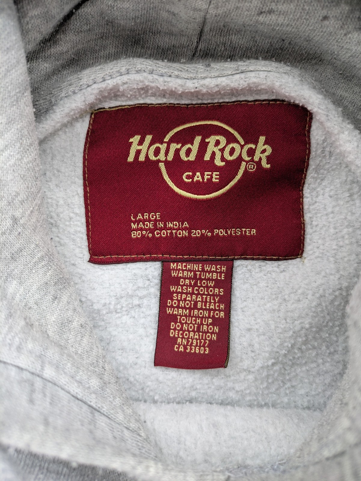 Hard Rock Cafe Berlin Herren Hoodie Vintage Gr L Grau Logo Pullover image 4