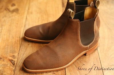 Barker Brown Rough Out Suede Chelsea Boots UK 8.5 F US 9.5 EU